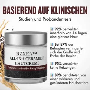 Offizieller Store | Schluss mit brennenden Säuren! Entfernen Sie Hautmakel sanft & sicher RZXEA™ All-in-1 Ceramide Hautcreme