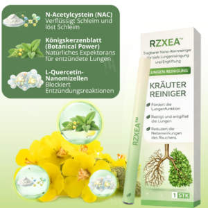 RZXEA™ Tragbarer Nano-Atemreiniger für tiefe Lungenreinigung und Entgiftung (Nur 2 Minuten täglich, sichtbare Verbesserungen in 7 Tagen) ✅ Bei Raucherhusten, Atemnot, Schleimbildung, verstopften Atemwegen und mehr